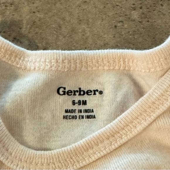 Gerber Infant Bodysuit Collection - Light Blue, Coral, Mustard, Peach,Size 6-9M - Picture 6 of 10